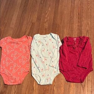 Carter's and Pekkle Pink and Blue Bodysuits One Piece Set